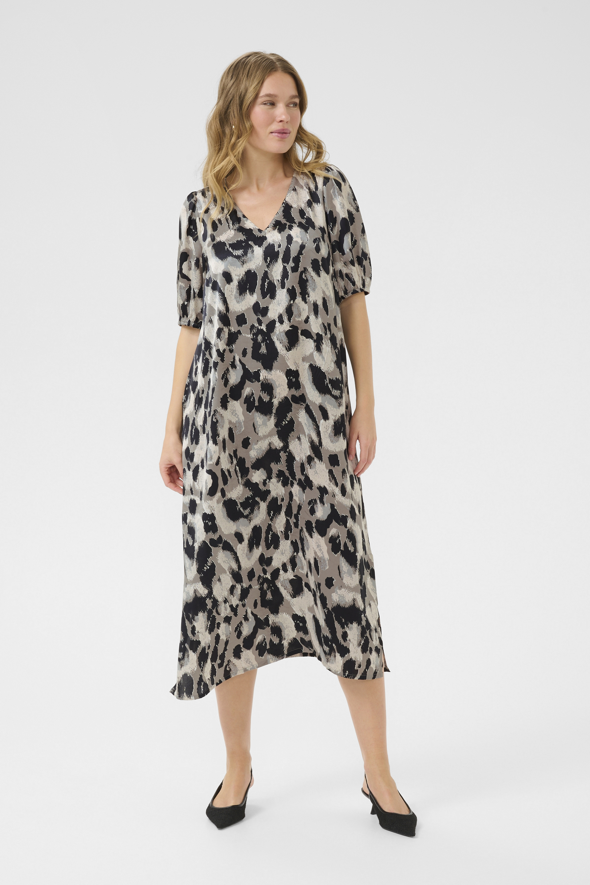 Kleid Casual fit Grey Leopard Print Image