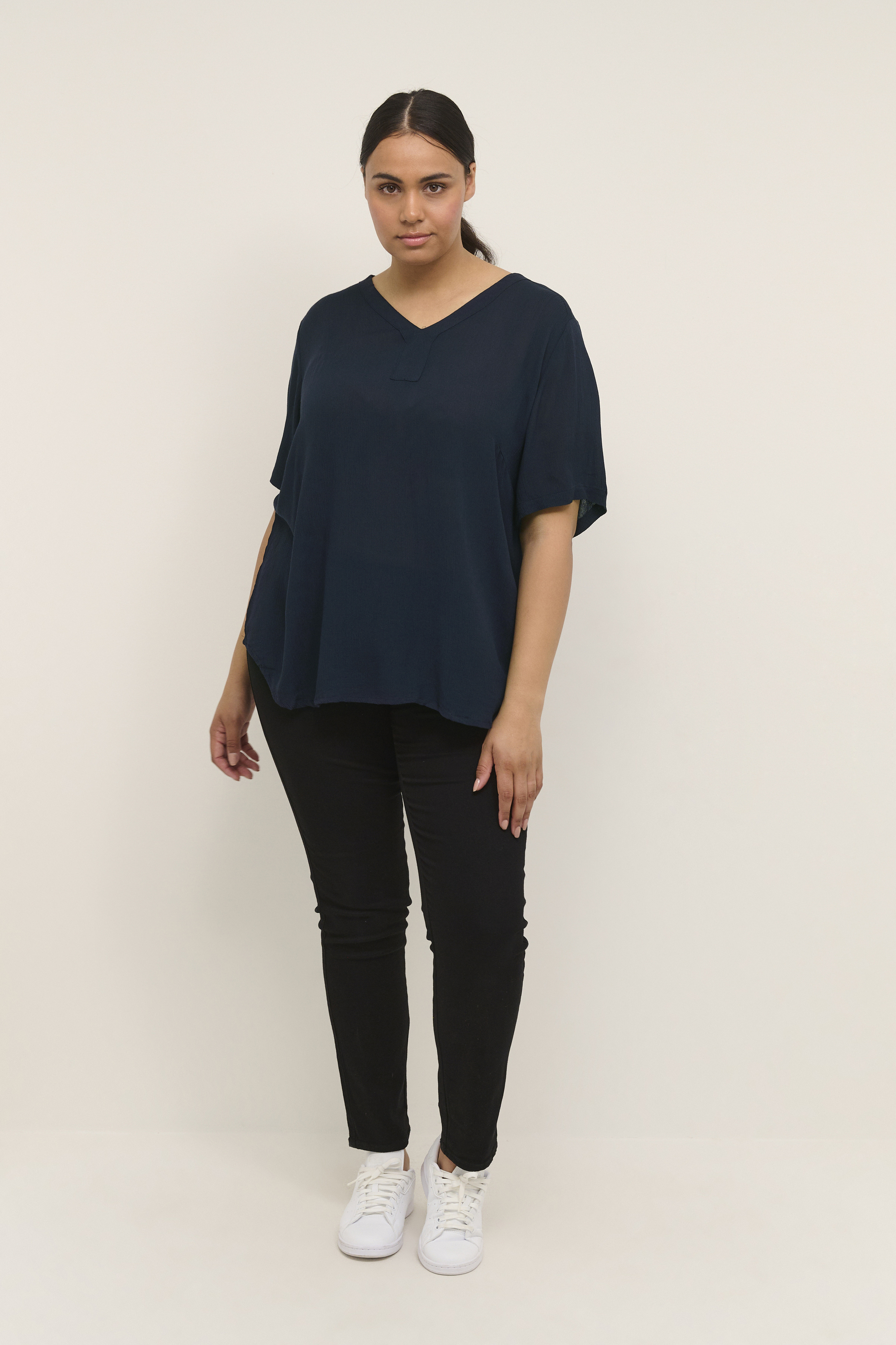 Kurzarm-Bluse Regular fit Midnight Marine dark blue Image