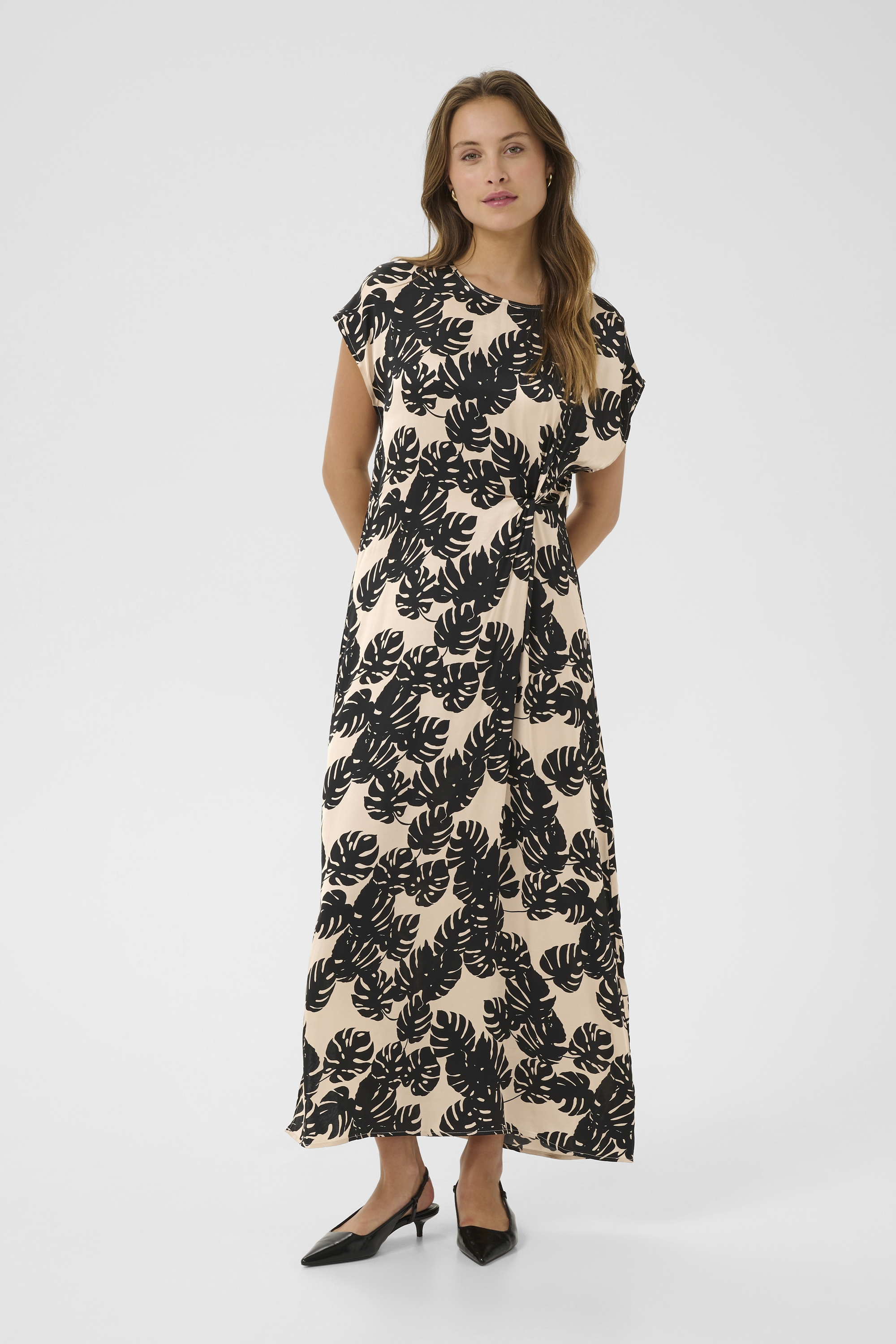 Kleid Feminine Black Palm Leaves black multi Image
