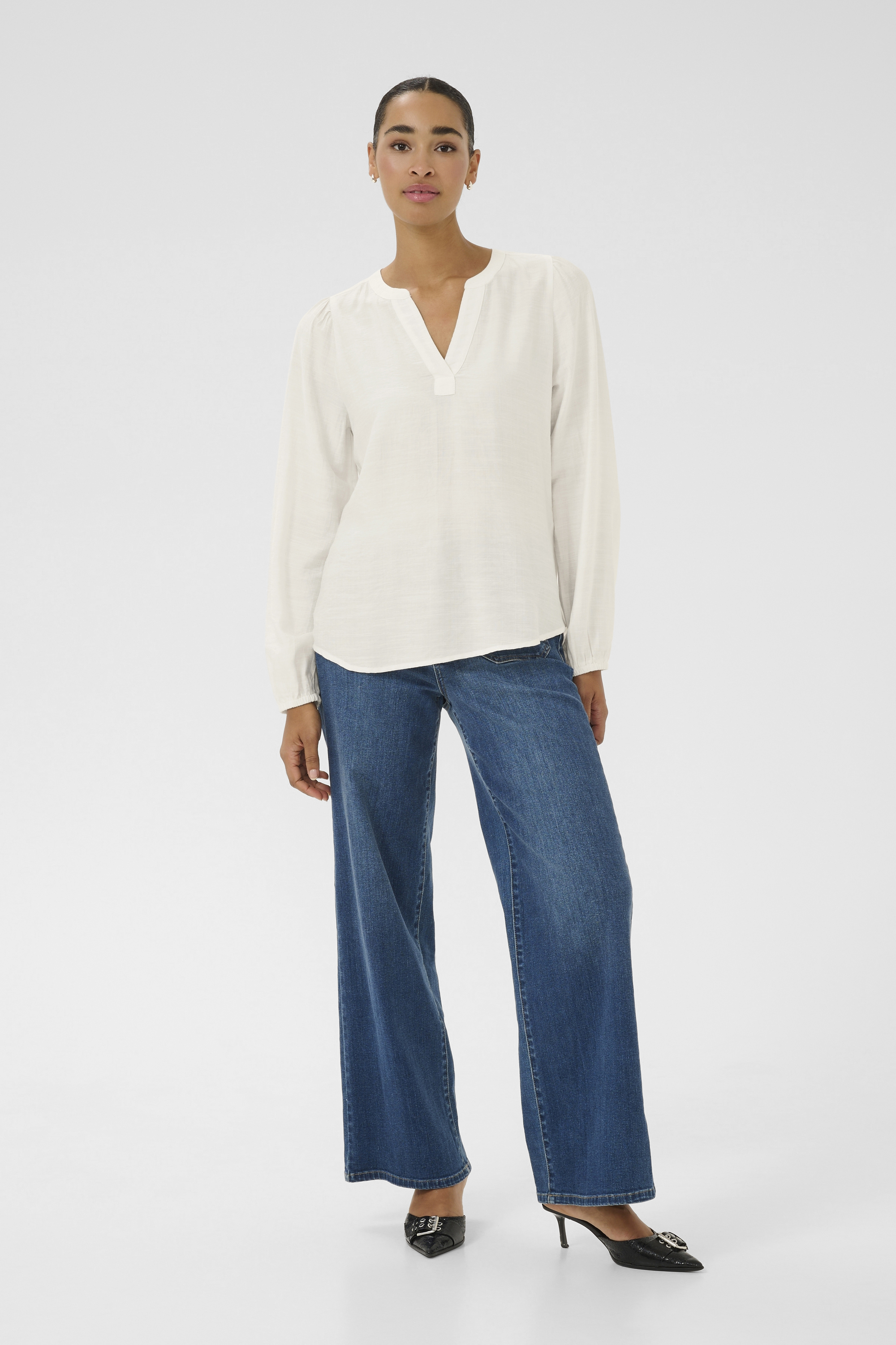 Langarm-Bluse Regular fit Chalk CC. white Image
