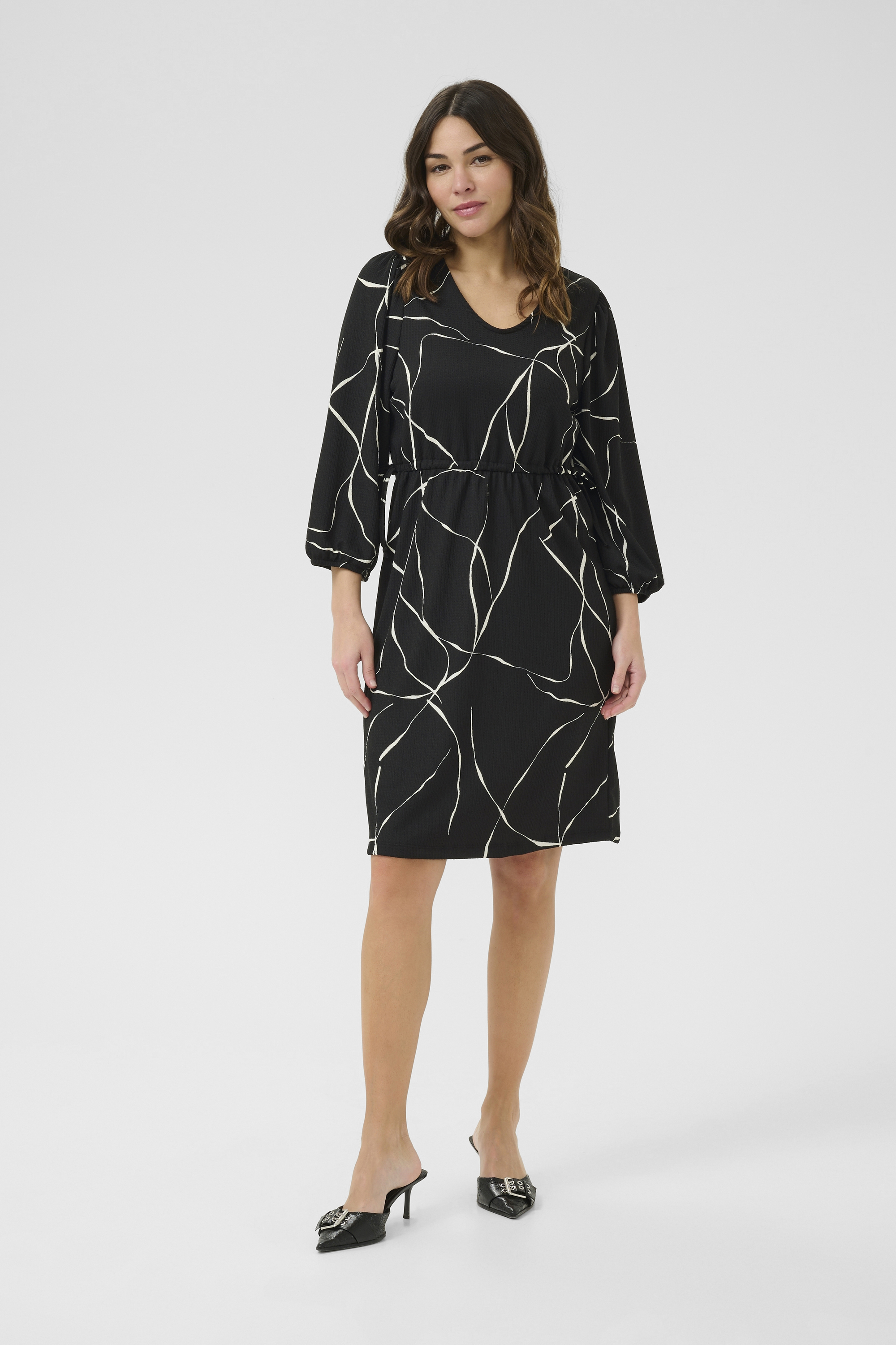 Kleid Regular fit black white Image