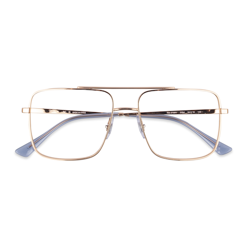 Unisex s aviator Rose Gold Metal Prescription eyeglasses - Eyebuydirect s Ray-Ban RB3758V
