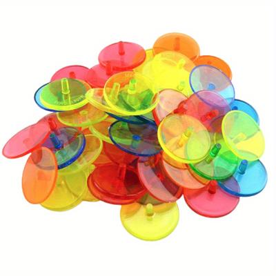 TEMU 1 Set 20pcs Plastic Transparent Golf Ball Position Marker Mixed Colors Round Golf Ball Markers(random Color) Image