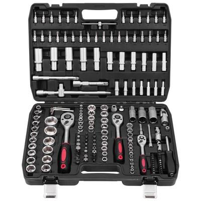 "TEMU 172pcs Professional Ratchet & Socket Set - 1/4", 3/8", 1/2" Drive, Manual Mechanics Tool Kit With Case For Automotive Repair, No Batteries Required" Image