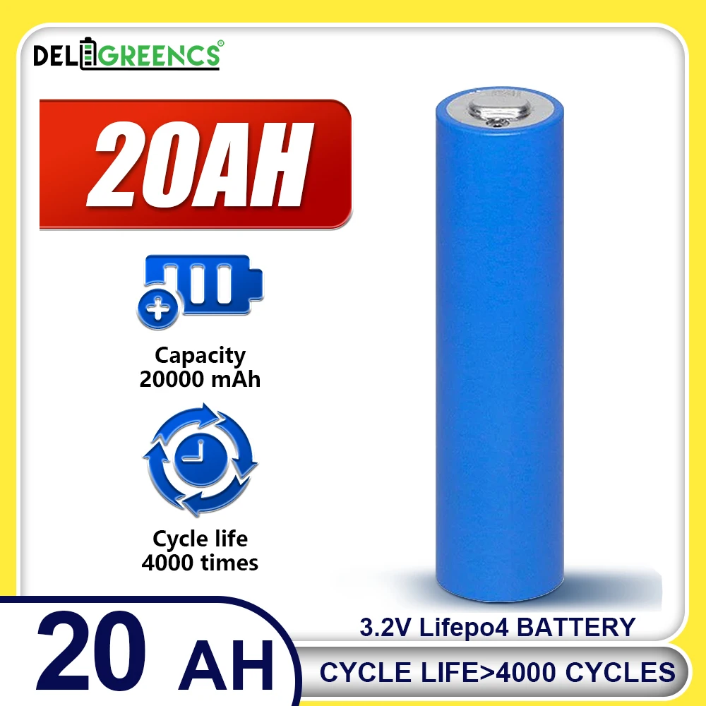 LifePO4-Batterie, 20 Ah, Lithium-Phosphat-Zelle, tiefe Entladung, Klasse A, EVE C40, für Solarenergie, EV, Golfwagen, LKW, Speichersystem Image