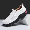 Handgefertigte Schuhe aus echtem Leder, Freizeitschuh für Herren, flache Plattform, zum Gehen, Outdoor-Schuhe, Slipper, große Größe 50