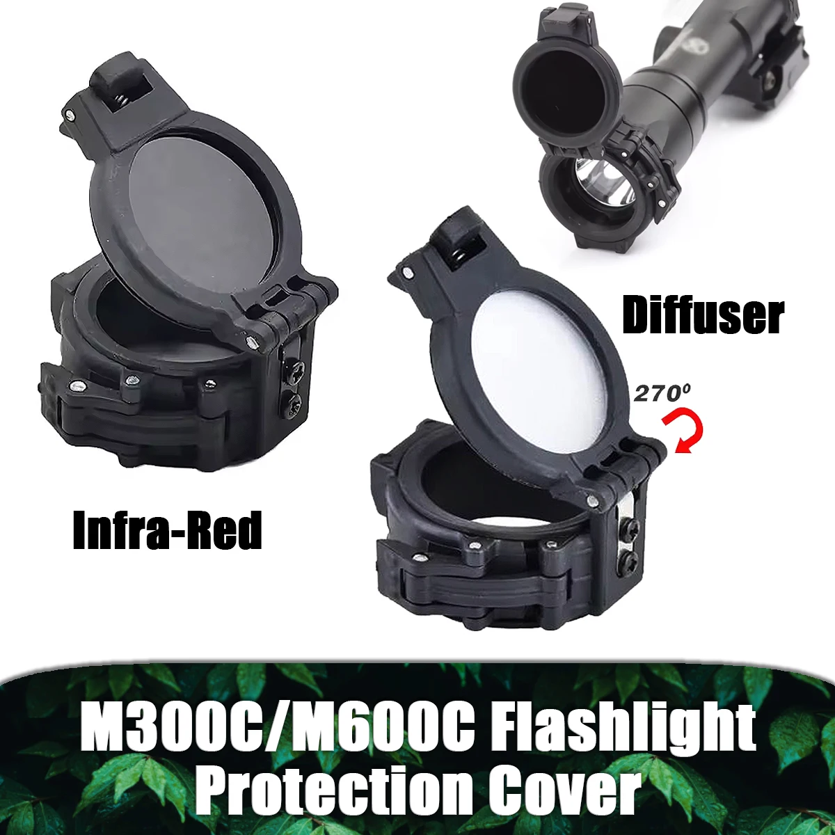 Surefire M300C M600C Serie Taschenlampen-Schutzabdeckung, IR-Infrarotfilter, spezielle Gegenlichtblende, M600A, M300A, Lichtdiffusor Image