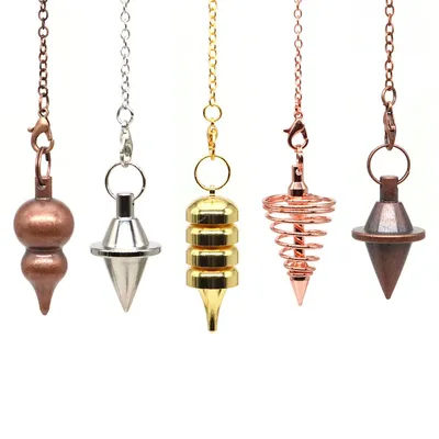 Cone 100% Copper Brass Metal Pendant Pendulum for Divination Dowsing Meditation Reiki Healing Egyptian Isis Pendulos Professiona