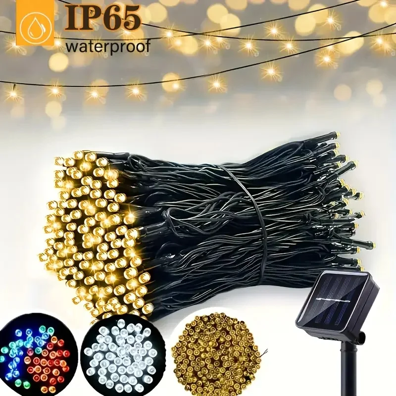 Outdoor Solar Lichterkette LED Weihnachtsdekoration, Lichterkette Solar Lichterkette Garten Weihnachtsdekoration Licht