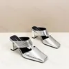 Frauen Sandalen Mode Karree Flach High Heel Damen Maultiere Casual Schuhe Große Größe Sommer