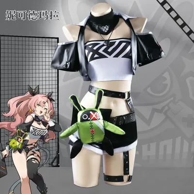 Anime Zenless Zone Null Cosplay Nicole Demara Cosplay Kostüm Frauen Sexy Uniform Perücke Halloween Image