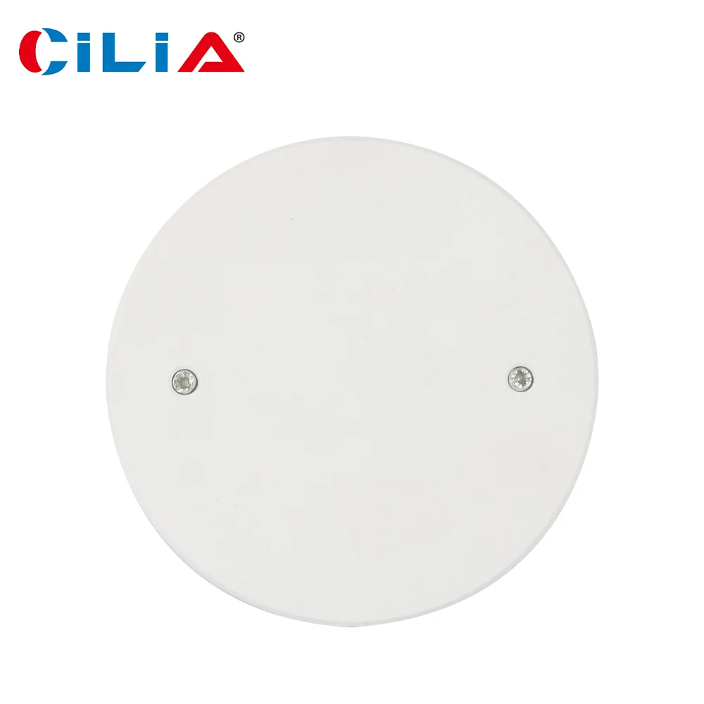 CILIA 1 Stück runde Anschlussdosenabdeckung, stark verschleißfest, PC-Material, weiß, 60 x 60 mm und 80 x 80 mm, zwei Spezifikationen zur Auswahl Image