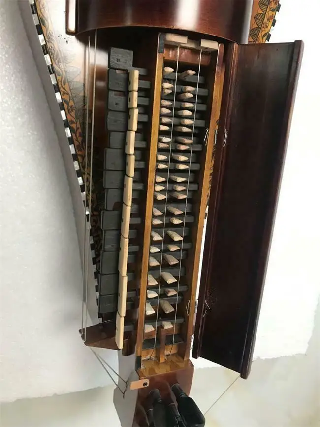 6 Saiten 23 Tasten Inlay Shell Hurdy Gurdy Ahornholz Purfling geschnitzter Frauenkopf Image