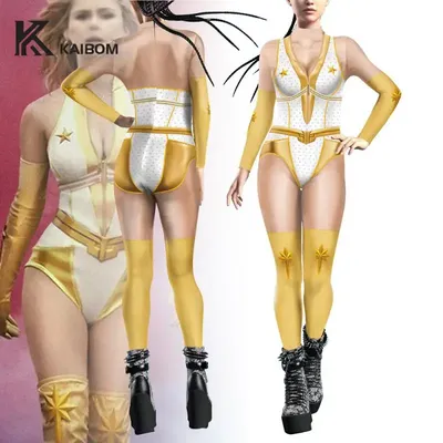 Starlight Anne Cosplay Overall für Frauen Halloween Kostüm Bühnenauftritte Bodys Sexy Outfits Gelbe Image