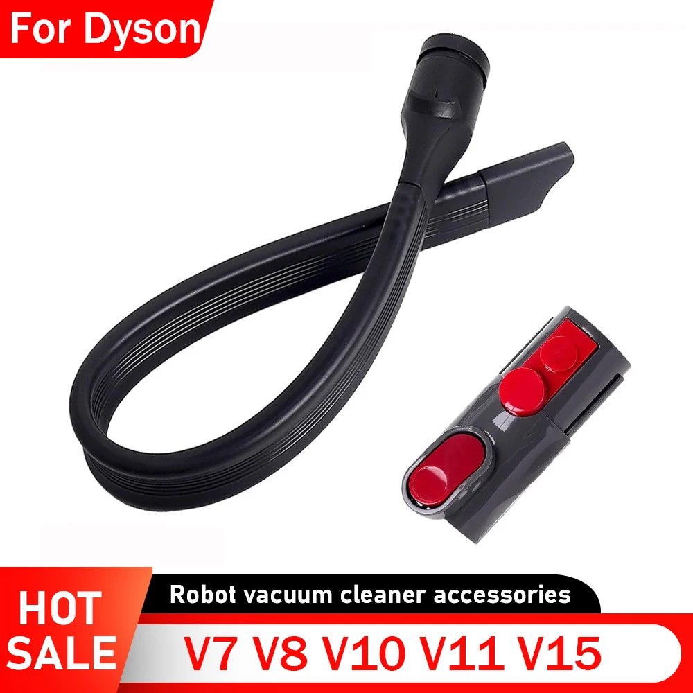 Flexibles Staubsaugerteil mit flacher Düse für Dyson V8 V7 V10 V11 V15 V6, erweitertes Fugendüse mit Entriegelungsumwandlungsadapter Image