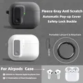 Serratura di sicurezza per custodia AirPods 4 con cordino Custodia antiurto Custodia protettiva a caduta completa con portachiavi carino per Airpods Pro2/Pro
