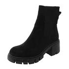 ARtray Women's Winter Boots Non-Slip Winter Shoes Warm Snow Boots Fashion Platform Boots Women Casual Smart Party Lace-Up Boots Comfortable Flat Platform Boots Round Toe Softshell Casual Shoes, black