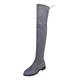 Overknee Boots, Women's Winter Boots, Warm Comfortable Snow Boots, Ankle Boots with High Heel, Round-Toe, Block Heel, Retro Knee-High Boots, Everyday Ultra Comfortable Barefoot Shoes, Grey (grey 1