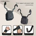 1/2 pezzi impugnature con gancio in acciaio allargato cinghie sollevamento pesi allenamento per la forza guanti da palestra supporto per polso fitness cinturino per sollevamento gancio per trazioni