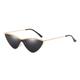 Uv Protection Fashion Cat Eye Sunglasses For Women Luxury Metal Frame Eyewear Gradient Sun Glasses Female(C1 Gold Grey)