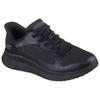 Slip-On Sneaker SKECHERS "BOBS SQUAD 4", Damen, Gr. 40, schwarz (schwarz uni), Mesh, Synthetik, unifarben, sportlich, Schuhe, Slipper, Freizeitschuh, Halbschuh mit Memory Foam