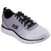 Sneaker SKECHERS "TRACK-RIPKENT", Herren, Gr. 43, grau (grau, schwarz), Textil, Synthetik, sportlich, Schuhe, Freizeitschuh, Halbschuh, Schnürschuhin veganer Verarbeitung