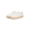 Plateausneaker TOMMY HILFIGER "VULC ESPADRILLE SNEAKER", Damen, Gr. 42, weiß, Baumwolle, casual, Schuhe, Freizeitschuh, Halbschuh, Schnürer mit bastbezogenem Plateau