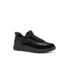 Slip-On Sneaker GEOX "U SPHERICA PLUS", Herren, Gr. 45, schwarz, Textil, Leder, Synthetik, sportlich, Schuhe, Freizeitschuh, Schnürschuh mit Geox Spezial Membrane