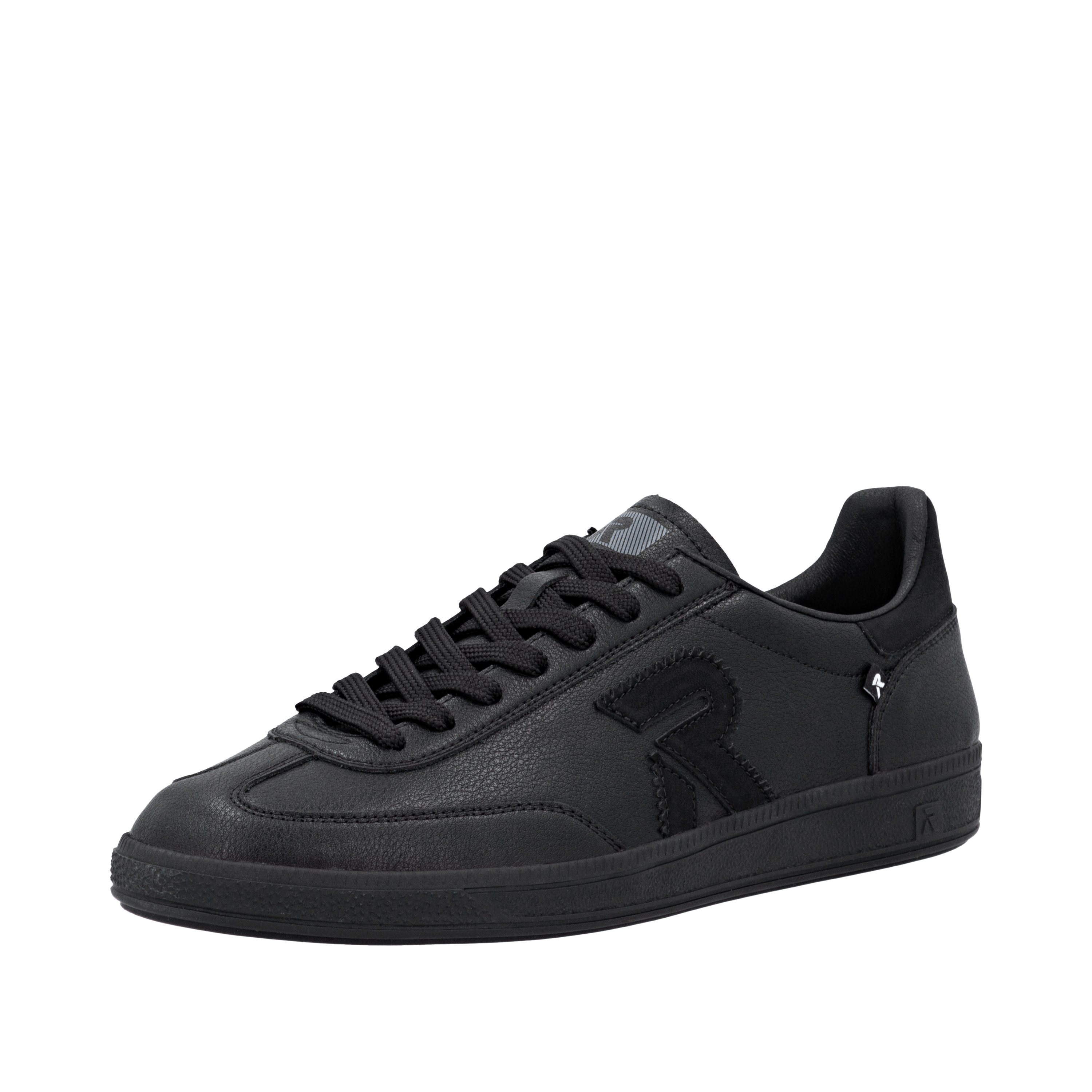Sneaker RIEKER SPORT "San Diego Swing2GO", Damen, Gr. 43, schwarz (schwarz uni), Leder, Schuhe Sneaker, Retro-Sneaker aus der neuen Christoph Kramer Kollektion