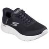 Slip-On Sneaker SKECHERS "GO WALK FLEX-GRAND ENTRY", Damen, Gr. 39, schwarz-weiß (schwarz, weiß), Textil, sportlich, Schuhe, Slipper mit Slip-ins zum Schlupfen