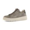 Slip-On Sneaker GABOR, Damen, Gr. 43, grau (taupe), Veloursleder, sportlich, Schuhe, Freizeitschuh, Halbschuh, Slipper mit funkelnden Schmuckelement