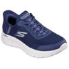 Slip-On Sneaker SKECHERS "GO WALK FLEX-GRAND ENTRY", Damen, Gr. 40, blau (navy, weiß), Textil, sportlich, Schuhe, Slipper mit Slip-ins zum Schlupfen, Topseller