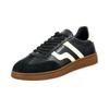 Sneaker GANT "Cuzmo", Herren, Gr. 42, schwarz-weiß (schwarz, weiß), Leder, kontrastfarbene Details, casual, Schuhe, Retro Sneaker, Schnürschuh mit Kontrasteinsätzen
