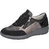 Schnürschuh WALDLÄUFER "M-TONIA", Damen, Gr. 8 (42), schwarz, grau, bronzefarben, Veloursleder, Nappaleder, Nubukleder, metallic, casual, Schuhe, Komfortschuh, Sneaker, Bequemschuh, Reißverschluss, M-Weite