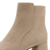 Stiefelette MARCO TOZZI, Damen, Gr. 39, beige, Textil, Veloursleder, klassisch, Schuhe, Blockabsatz, Businessschuh, Ankleboots mit Ziernähen