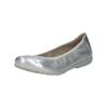 Ballerina CAPRICE "Caprice Ballerinas Leder", Damen, Gr. 38, silber, Leder, casual, Schuhe