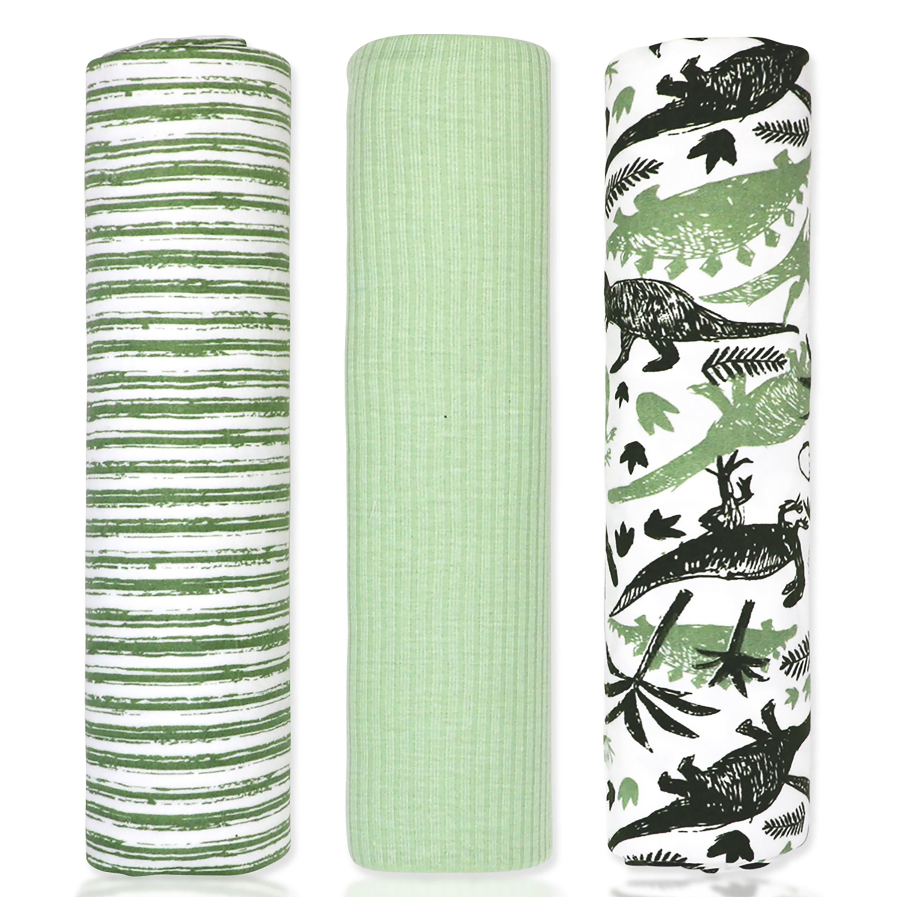 Baby Boys and Baby Girls 3 Piece Knit Swaddle Blankets