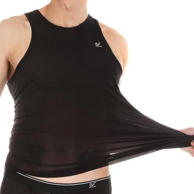TEMU Men's Slim-fit Quick-dry Athletic Tank Top - Breathable Mesh, Running & Yoga, Machine Washable Image