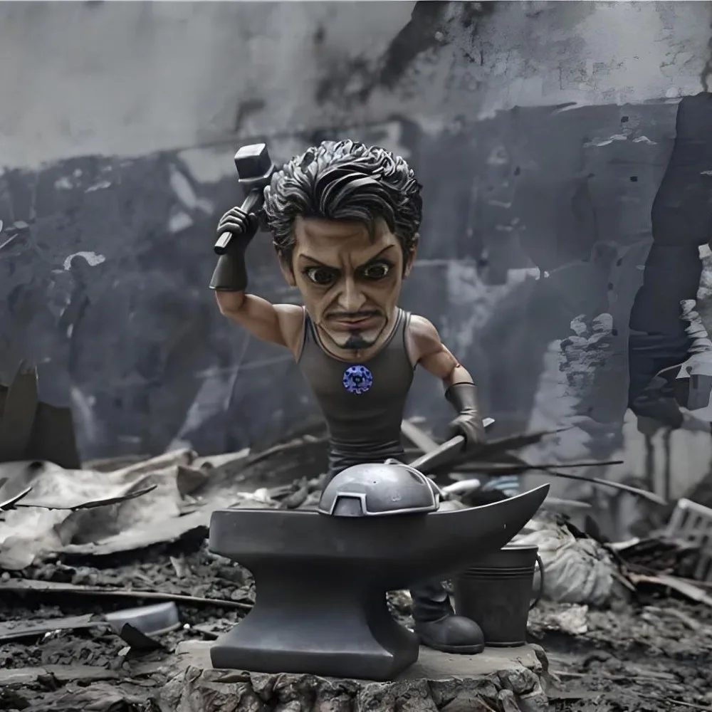 20 cm/7,8 in Anime The Avengers Figur Iron Man Forge Iron Action-figuren Pvc Statue Sammlung Modell Spielzeug Geschenke