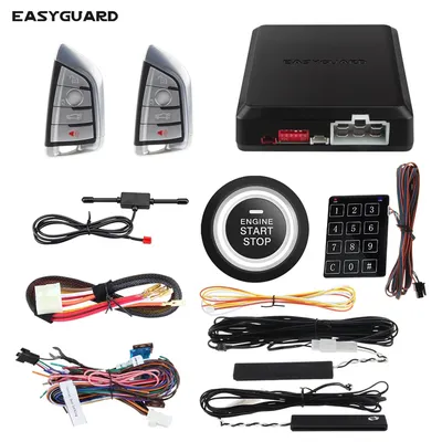 EASYGUARD EC002-BM2 Automatic passive entry Lock Unlock Car Alarm Remote Start Starter Kit Keyless
