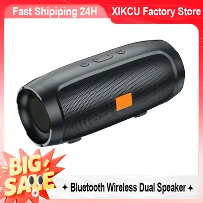 XIKCU Dual-Lautsprecher, Bluetooth-Lautsprecher, Stereo, für den Außenbereich, Tfusb-Wiedergabe, Image