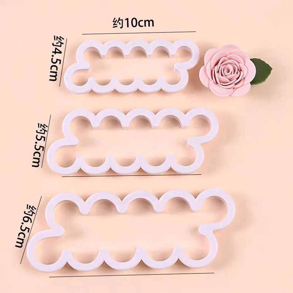 Tragbare Rose Blume Cookie Dekorieren Form Fondant Kuchen Zucker Handwerk 3D Gedruckt Fondant Cookie Cutter Küche Backen Paste Werkzeug Image