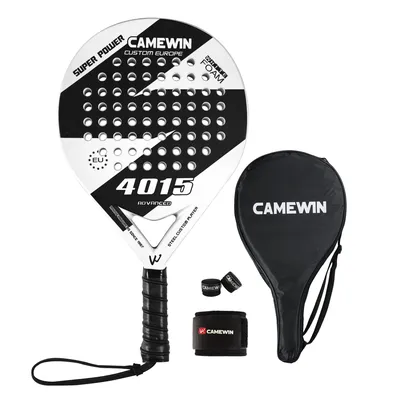 Camewin Paddle Racket Professional Paddle Racquet with Carbon Fiber Surface and Flexible Eva Memory