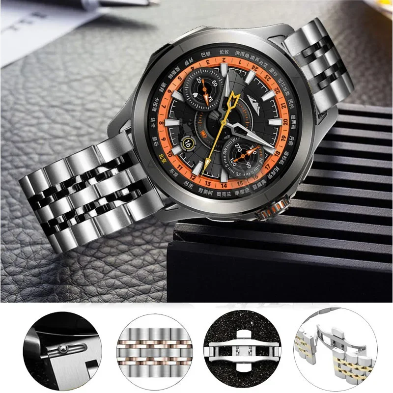 22mm Metallband für Xiaomi Uhr S1 S2 S3 S4 Sport Edelstahl Armband für Xiaomi Uhr 2Pro GSPro GT2 3 4 46MM GTR4 3 2e Image