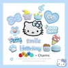 Neue JIbbitz hellblaue Stil Hello Kitty PVC Schuhe Charms für Clogs Sandalen süße DIY Schuhzubehör
