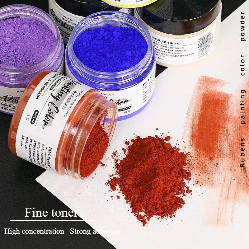 50 ml Malerei Farbe Pulver Pigment Helle Farbe Feuchtigkeit-beständig Dichtung für Skizze Aquarell Ölgemälde Tempera Creation Image