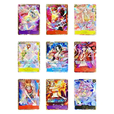 Anime One Piece DIY Manga Cards Shirahoshi Perona Robin three Types Strip Refractive Process Self-Made Card Game Collection Card Image