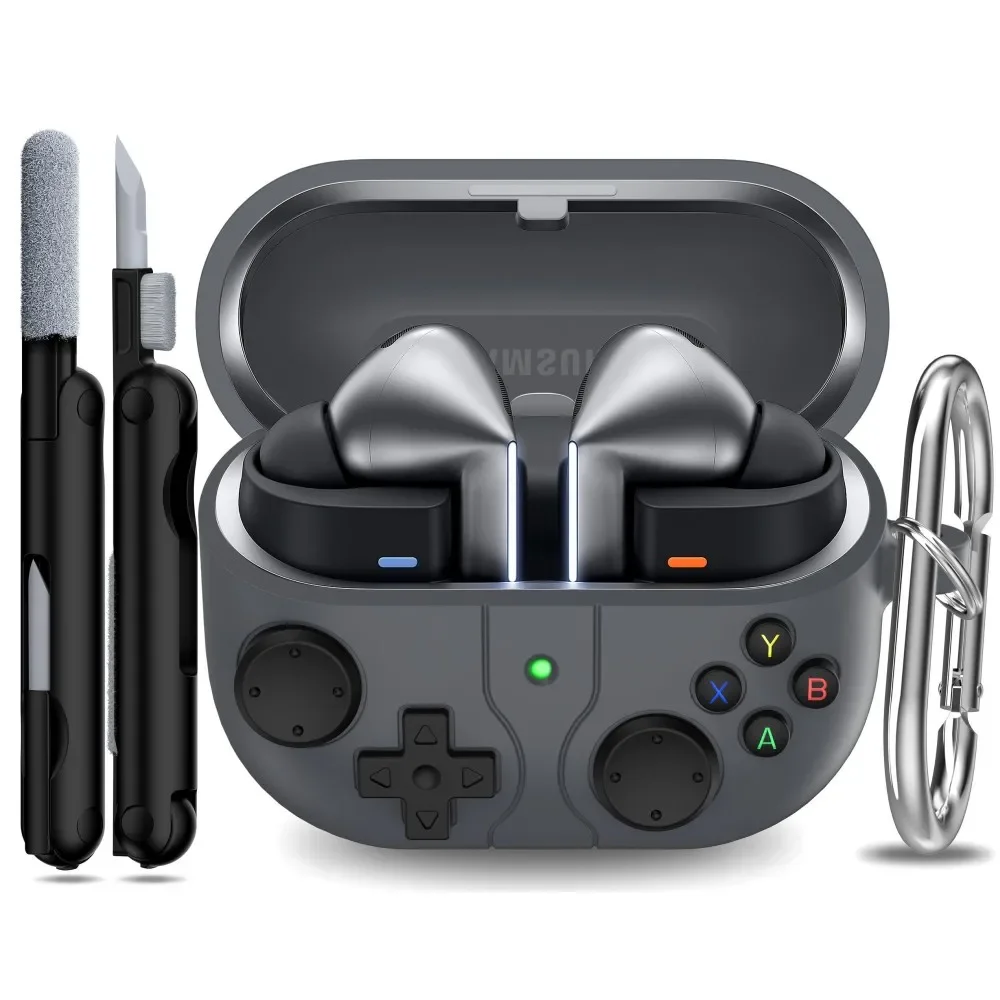 for Samsung Galaxy Buds 3 Pro /Galaxy Buds 3 Carbon Fibre Case with Cleaning kit Security Lock Case for Samsung Galaxy Buds 3Pro