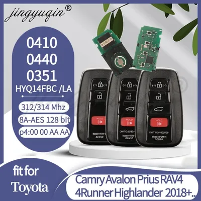 312/314Mhz 8A P4 AA 0410 0440 0351 Smart Car Remote Key for Toyota CAMRY Avalon Prius RAV4 Hybrid