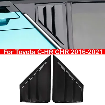 For Toyota C-HR CHR 2016-2021 Car Rear Louver Window Side Shutter Cover Trim Sticker Vent Scoop ABS